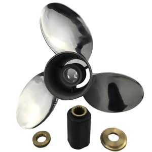 Outboard Propeller Stainless Steel Fit BRP,Johnson,Evinrude,OMC Stern Drive Boat Engines 90HP -300HP 3 Blades 15 Spline Tooth RH/LH（Multiple sizes）
