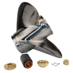 10 1/2X13 Outboard Propeller Stainless Steel Fit Mercury Boat Engines 25HP - 70HP Interchangeable Hub